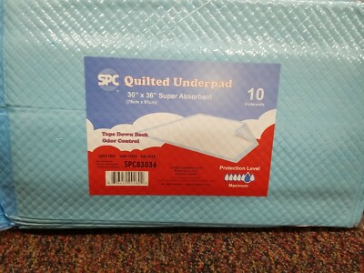  Quilted Super Absorbency 30 x 36 - 10 Underpads 