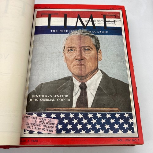 1954 Time Magazine Red Bound Willie Mays U Nu Cooper Attlee Vol 64 July-Sept - Picture 10 of 19