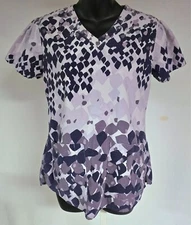 Greys Anatomy Womens Scub Top sz Small Cotton Rayon Blend Style # 41386