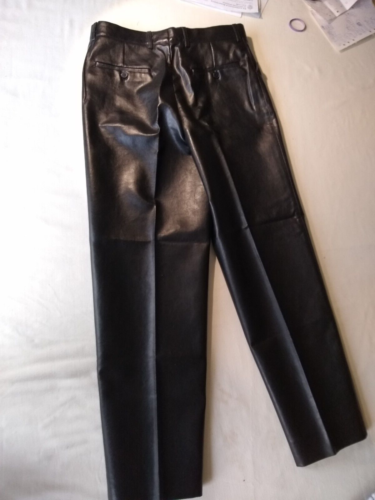 Mens Black Faux Leather Pants