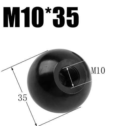 Schwarz /Rot Kugelknopf M4 M6 M8 M10 M12 M16 Kopf Griff Hebel Knopf Innengewinde - Bild 29 von 56