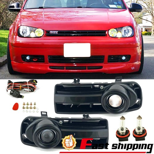 Fit 1999 2000 2001 20022005 Volkswagen Golf MK4 Fog Lights Bumper Driving Lamps eBay
