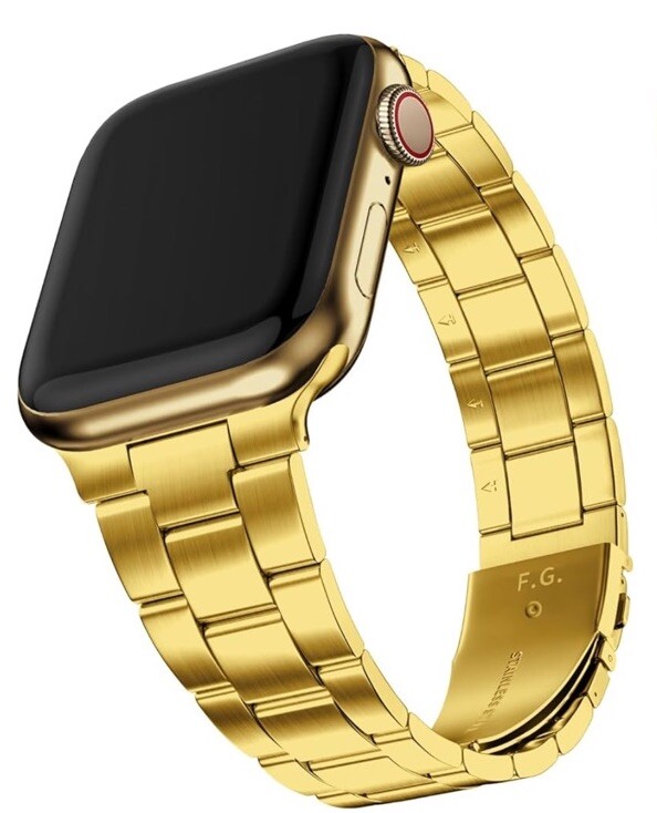 Fullmosa No Tools 40,38mm Apple Watch Compatible Gold Band, Cover.