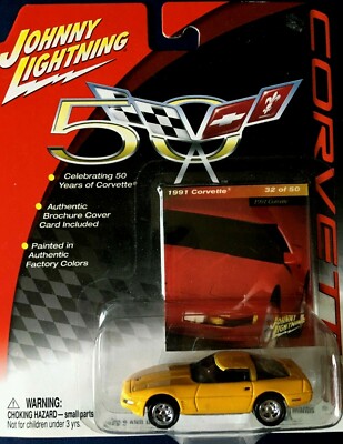 50th Anniversary 1991 Corvette C4 Johnny Lightning 1:64 Die