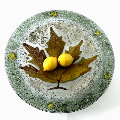 Neu: herbstliche große handgemachte Glasschale (Durchmesser: 50cm)