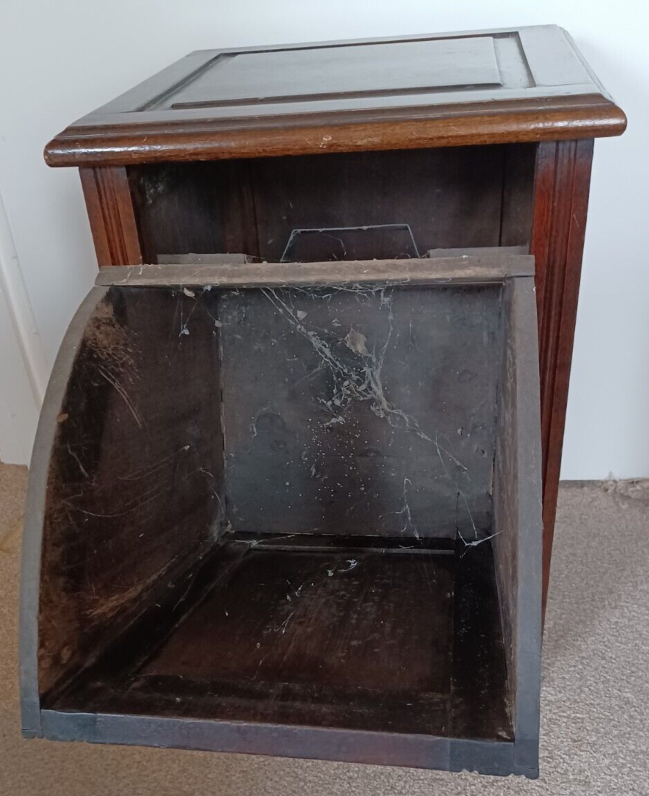 Vintage small carved wooden Purdonium coal scuttle eBay
