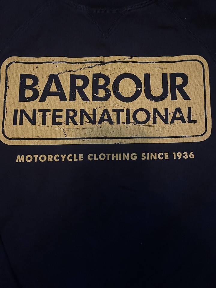 Boys Barbour International Black Logo Jumper! Size Medium Approx Age 7