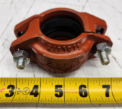 2'' SCI 65SF Standard Weight Rigid Grooved Fire Coupling Gasket EPDM E Green DI