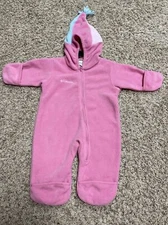 Columbia Pink Fleece BabyGirls Size 6 Months Bunting Snow Suit