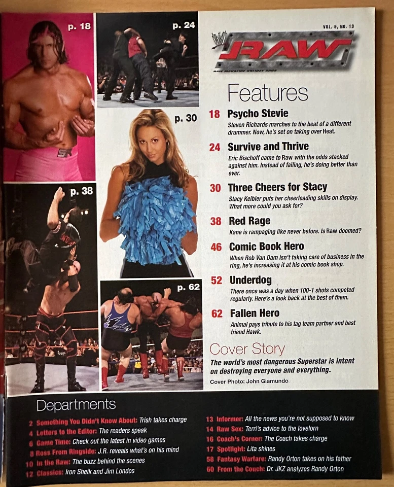 WWE RAW Magazine Holiday 2003 | Apocalypse Now | KANE | + WrestleMania Poster - Image 4 of 4