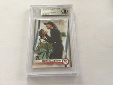 Monica Abbott Signed 2021 Topps US Olympic Team Card Slabbed Beckett BAS COA b