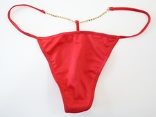 Victoria's Secret VTG Y2K 2004 Rhinestone Bling V-String Thong Panties LARGE