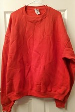 VINTAGE Crewneck Sweatshirt Men  s Sz XL 90s Fruit Of The Loom Best Red Blank NOS