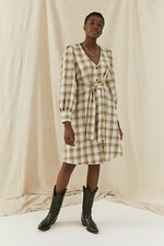 Urban Outfitters Gestuz Checked Smock Dress SIZE 36 RRP130££ NEW FREE UK POSTAGE