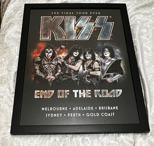 KISS Poster Australia Melbourne End Of The Road Tour 2022 Lithograph Framed - Picture 5 of 15