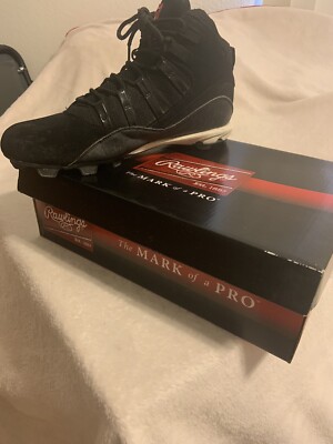 Rawlings Full Press Black Cleats Mens Size 10.5 9206MBKG