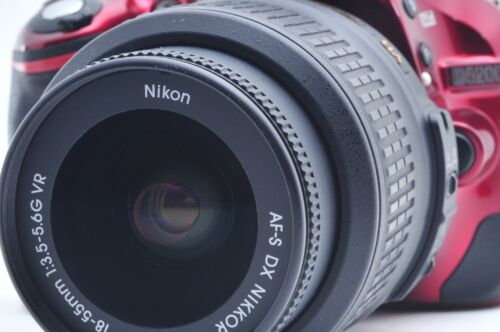 MINT Nikon D5200 24.1MP Digital Camera Red w/18-55mm from Japan - Imagen 1 de 24