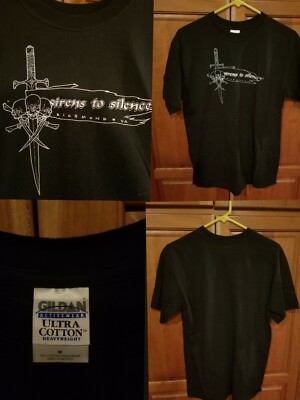 Sirens To Silence RVA Melodic Groove Metal Band Shirt Medium E.U.C Dagger Skull