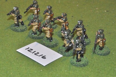28mm Sci Fi 40k Cadian Shock Troopers 10 Figuren Imperial Guard Warhammer (121216)