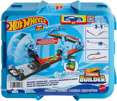 Mattel Hot Wheels Track Builder Air Drop Pack Rennbahn Aufbewahrungsbox