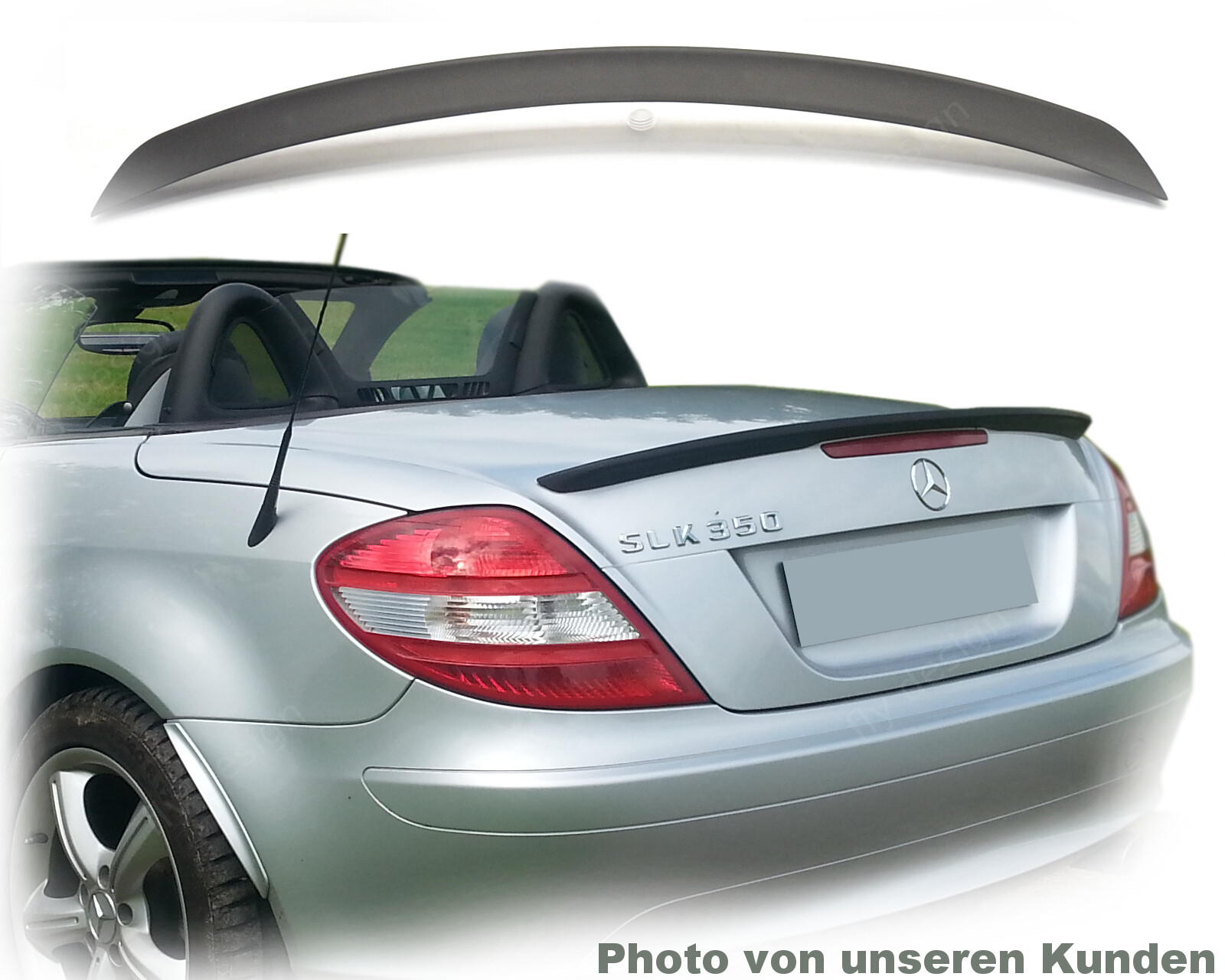 Fits for MERCEDES SLK Tuning R 171 Spoiler Rear Spoiler Lip Obsidian Black