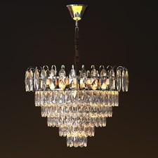 Moderne Deckenpendelleuchte Luxuslampe Chrom K9 Kristallkronleuchter Wohnzimmer