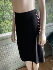 Etre Cecile Black Jersey Skirt With Side Stripes as sold at the Outnet Size 8