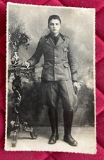 FOTO CARTOLINA ORIGINALE di MILITARE ITALIANO, maggio 1936 - 8,5x13,5