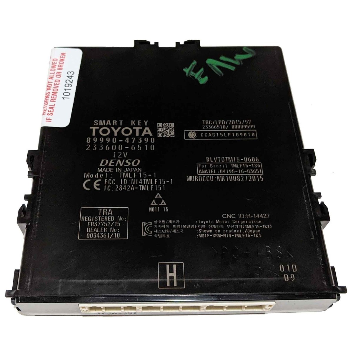 OEM Smart Key Keyless Entry Control Module Toyota Prius, Prius AWD