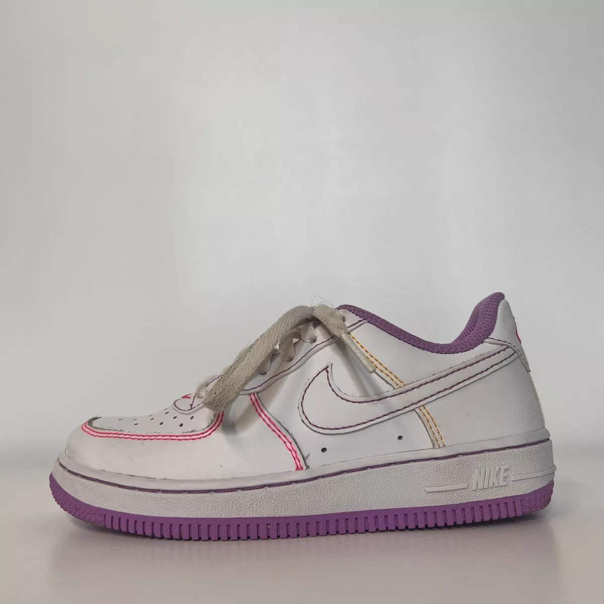 Nike Air Force 1 PC Contrast Stitch DC9672 110 Fuchsia Glow Pink Youth US Sz 12C