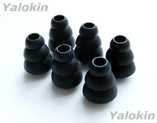 6pcs Eartips for Skullcandy Grind Indy Fuel - Small Black Triple Flange Earbuds