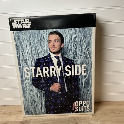 NIB OppoSuits Men's Starry Side Star Wars Suit and Tie - US 44 - EU 54