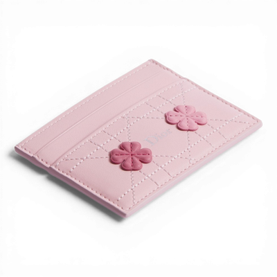 Dior Jardin Freesia Card Holder w/Clover Charm Japan Exclusive