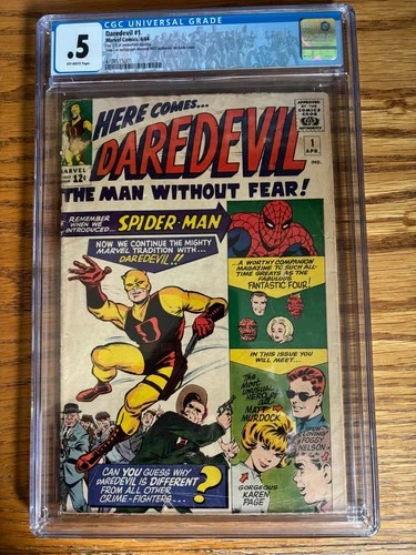 Daredevil #1 (Marvel Comics April 1964). CGC authenticated, graded .5