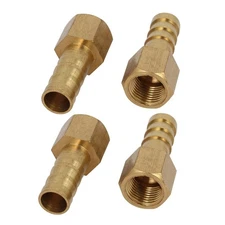 1/8BSP Female Thread 8mm Pants Barb Tubing Fitting Coupler Connector Adapter 4pcs