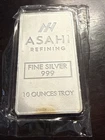 Asahi Refining Silver Bar 10 Troy oz .999 Fine Sealed Pack