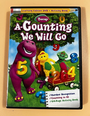 Barney A-Counting We Will Go Learning Edition DVD + Activity Book NR 2010