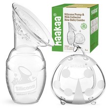 Manual Breast Pump for Breastfeeding 4oz/100ml and Ladybug Milk Collector 2.5...