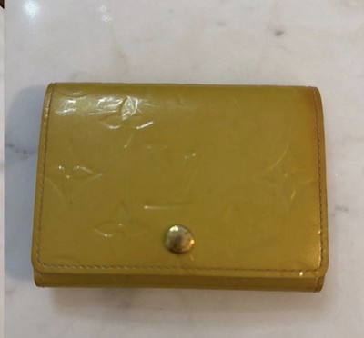 Louis Vuitton Yellow Monogram Vernis card holder 