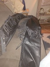 Vintage Leather Fringed Chaps by ICS New York