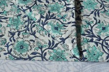 NO TARRIF CHARGES 100 ZK 182 Hand Block Floral Print 100 Cotton 3 Yard Fabric