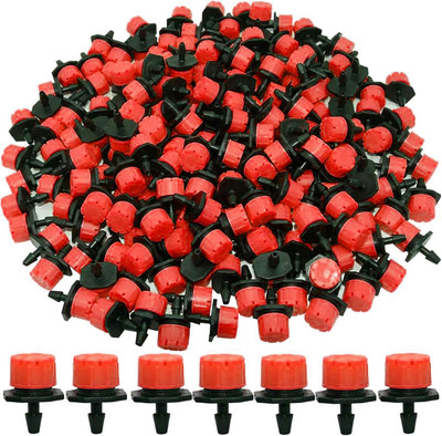 200Pcs Adjustable Drip Irrigation Emitters, 1/4Inch Adjustable Micro Drip Irr...
