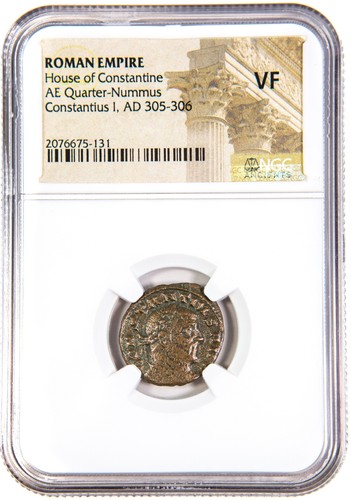 Constantius Chlorus I Roman Bronze AE3 Coin NGC VF Certified AD 293-306 🇮🇩