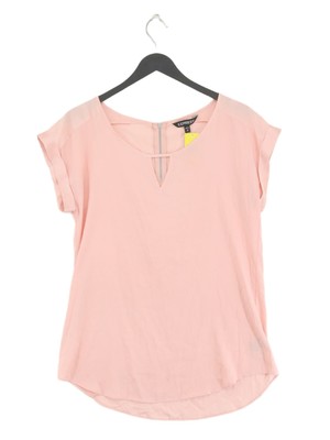 Express Damen Top M Rosa Polyester mit Elasthan Kurzarm Rundhals Basic