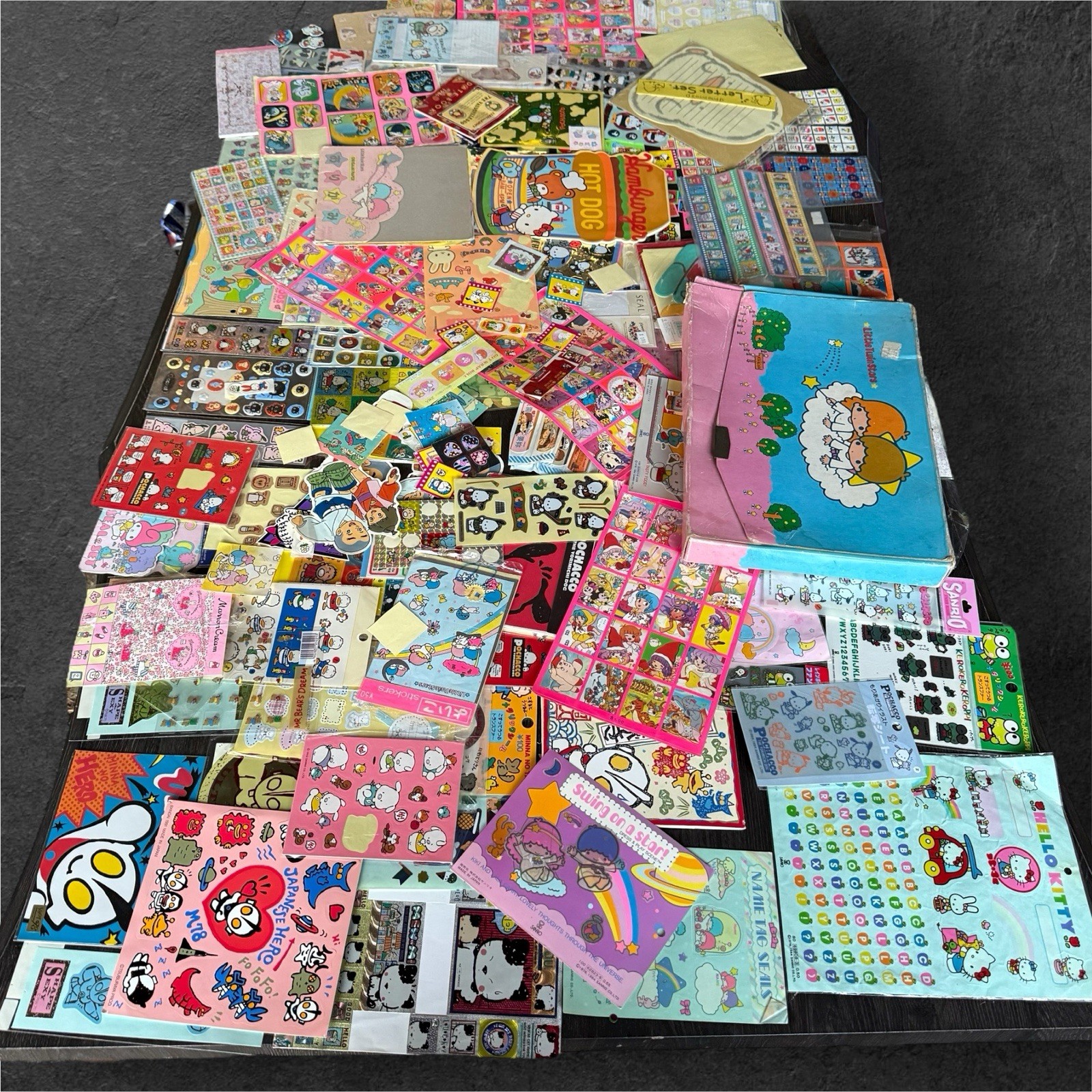 Lote de pegatinas vintage de Sanrio Little Twin Stars Hello Kitty Pochacco Chococat