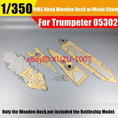 1/350 HMS Hood 1941 Battlecruiser Wooden Deck+Metal Chain For Trumpeter 05302