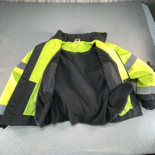 Radians Radwear Hi Vis Reflective Jacket Mens Medium Yellow Workwear Bomber image 4