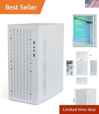 Compact White Micro ATX Case - Supports 3 HDDs for Enhanced Gaming Performance