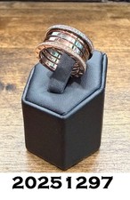 BVLGARI B.Zero1 4-Band 18K White Rose Gold  Pave Diamond Ring Sz 56