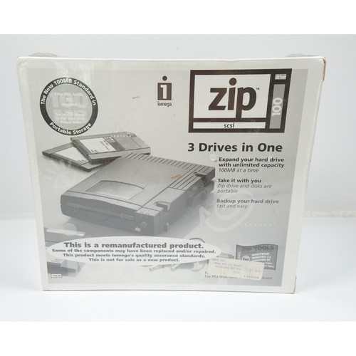Iomega Zip 100 SCSI External Drive 100MB Portable Storage